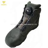 Auto lacing military boots